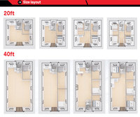 Maison extensible moderne résistante aux températures extrêmes, panneaux sandwich en PU, système de drainage imperméable, aménagement personnalisé, maison préfabriquée