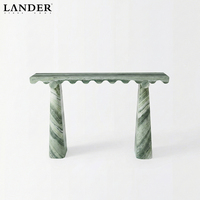 Table console en marbre de pierre naturelle Landerstone Table console en marbre Shangrila pour salon Personnalisée