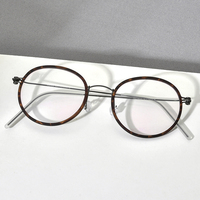 Monture de lunettes Borregls B en titane pour femmes, lunettes de vue de marque de créateur pour hommes, nouvelle collection 2025, monture optique coréenne ronde sans vis 17512