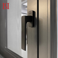 Ventanas abatibles de aluminio con rotura térmica de tamaño personalizado, modernas, ahorradoras de energía para villas de lujo, residencias costeras, hoteles, persianas
