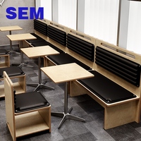 Ensemble table et chaises en contreplaqué de bouleau russe sur mesure pour café, restauration rapide et restaurant occidental - Fabrication SEM