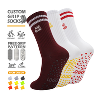 Chaussettes de yoga professionnelles mi-mollet pour femmes, antidérapantes, pour le printemps, la danse, le Pilates, chaussettes de yoga à adhérence personnalisée