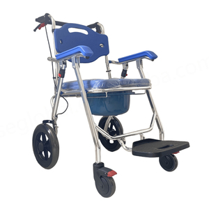 CA603S Medical Care Commode <b>Chair</b> Factory Direct Stable Safe Handicapped Bath Toilet <b>Chair</b> <b>Wheels</b> Bathroom Safety Equipment - Product Image 1