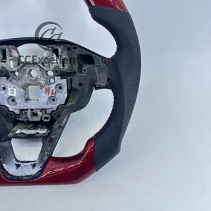 Volant en fibre de carbone rouge CCexcellent pour <span class=keywords><strong>Ford</strong></span> <span class=keywords><strong>Fusion</strong></span> Mondeo MK5 Edge Galaxy 2013-2018 Stock d'entrepôt américain Expédition directe - Product Image 3