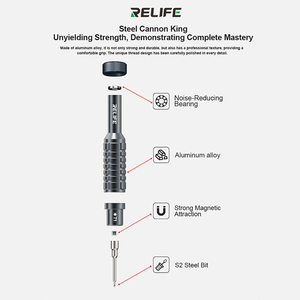 RELIFE RL-730 Cacciavite <span class=keywords><strong>Serie</strong></span> Classic Steel King con Forte Attrazione Magnetica per Smontaggio Telefoni Cellulari - Product Image 4