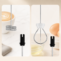 Mousseur à lait électrique rechargeable en acier inoxydable nano, fouet automatique puissant portatif pour café, cuisine, café
