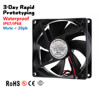 Ventilateur de refroidissement PWM étanche 9025 9225 92x92x25mm 12V 24V DC sans balais, haut débit, faible consommation d'énergie, ventilateur axial DC