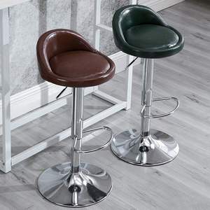 2025 chaises de bar modernes bon marché personnalisées chaises longues de bar chaise haute en métal rembourrage en polyuréthane réglable repose-pieds chromé tabouret de bar - Product Image 6