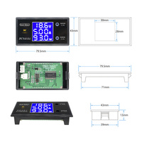 DC50-100V 10A 250W Compteur de puissance à affichage numérique Testeur multifonctionnel Régulateur de tension et de courant Compteur de puissance
