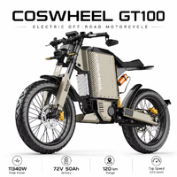 Livraison à domicile gratuite, vélos électriques OEM, moto tout-terrain Gt100, 450 Nm, 72 V50ah, moto électrique, cadre en alliage, 11340 W, 120 km/h