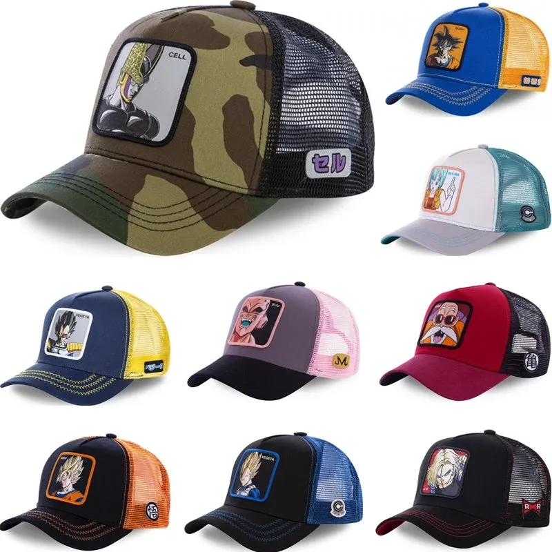 Fitspi vente en gros Anime Snapback casquette coton casquettes de Baseball hommes femmes Hip Hop papa maille chapeau camionneur livraison directe