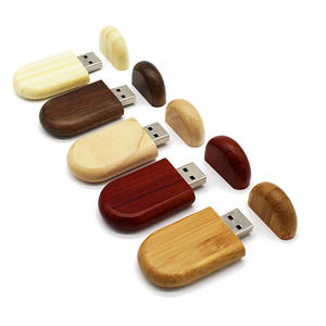 Unidad Flash USB con Logotipo OEM Gratuito, Garantía de 3 Años, Nueva Unidad Flash USB 3.0 de 64 GB con Forma Ovalada de Madera - Product Image 1