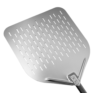Pala <span class=keywords><strong>de</strong></span> Pizza <span class=keywords><strong>de</strong></span> Aluminio Perforada con Mango Extendido, Paleta Giratoria Rectangular para Hornear Pizza (14 x 12 Pulgadas) - Product Image 5