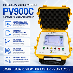 Testeur <span class=keywords><strong>de</strong></span> module PV portable 45 kW, testeur <span class=keywords><strong>de</strong></span> panneau solaire, multimètre pour panneau PV pour l'analyse des courbes IV et PV - Product Image 1