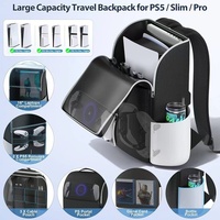 Sac à dos pour PS5PRO avec double bandoulière, adapté à la console de jeu PS5 Slim, sac de rangement pour accessoires