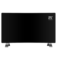 Télécommande WIFI 1000w/1500w/2000w support ou mur verre maison heizstrahler convecteur infrarouge électrique panneau de verre noir chauffage