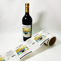 Étiquette autocollante personnalisée de qualité supérieure, impression flexible, étiquette pour vin, whisky et vodka, emballage de boissons