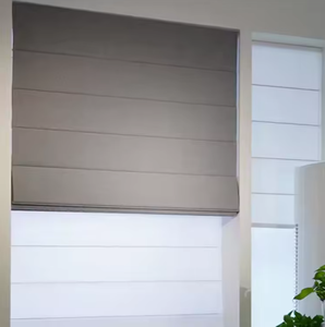 Nouveauté Stores romains en plastique personnalisés à rayures blanches Art déco Électriques intégrés Horizontaux occultants/filtrant la lumière Uni - Product Image 2
