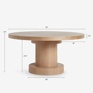 <span class=keywords><strong>Tavolo</strong></span> da Pranzo <span class=keywords><strong>Rotondo</strong></span> in <span class=keywords><strong>Legno</strong></span> Massello, Stile Moderno e Semplice, di Alta Qualità - Product Image 2