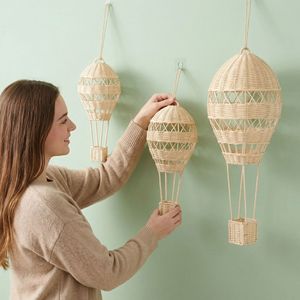 Catsle Handmade Rattan Geometry Hot Air <b>Balloon</b> Decor off White Home Hanging Baby Kids Room Newborn 100 Day Unisex Decoration - Product Image 4