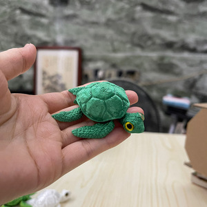 Figurine de tortue marine imprimée en 3D SDL11 avec articulations mobiles, jouet de bain créatif, modèle pour jeux aquatiques, décoration de bureau originale, cadeau, ornement 3D - Product Image 6