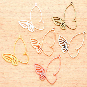 Charmes de papillon creux en <span class=keywords><strong>filigrane</strong></span> simples et élégants pour collier boucles d'oreilles pendentif accessoires de bijoux à bricoler soi-même - Product Image 3
