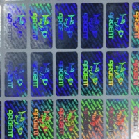 Autocollant holographique anti-contrefaçon, autocollant holographique 3D couleur, étiquette holographique avec code QR, autocollant holographique transparent M