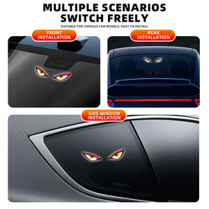 Nouveau style d'écran <span class=keywords><strong>LED</strong></span> dynamique à ventouse « Oeil du Diable » <span class=keywords><strong>pour</strong></span> l'éclairage décoratif de voiture, lumières de pare-brise avant et arrière <span class=keywords><strong>pour</strong></span> <span class=keywords><strong>camion</strong></span> et voiture - Product Image 4