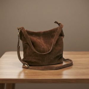 Pochette de luxe pour femme en cuir véritable de style traditionnel BS INTERNATIONAL, durable, légère, imperméable, grande capacité, avec fermeture éclair - Product Image 2