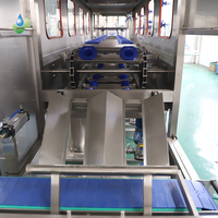 Ligne de production complète d'eau potable domestique produisant une machine de remplissage d'eau en bouteille de 5 gallons, décapage, lavage, capsulage