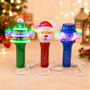 Mini Baguette Lumineuse LED de Noël en Plastique, Portable avec Cordon, Lumière de Père Noël, Bonhomme de Neige, Arbre, Bâton Lumineux pour Halloween, Faveurs de Fête d'Anniversaire - Product Image 1