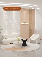 Nouveau canapé de salon et chambre à coucher nordique, salon de coiffure simple, magasin de vêtements, canapé alien