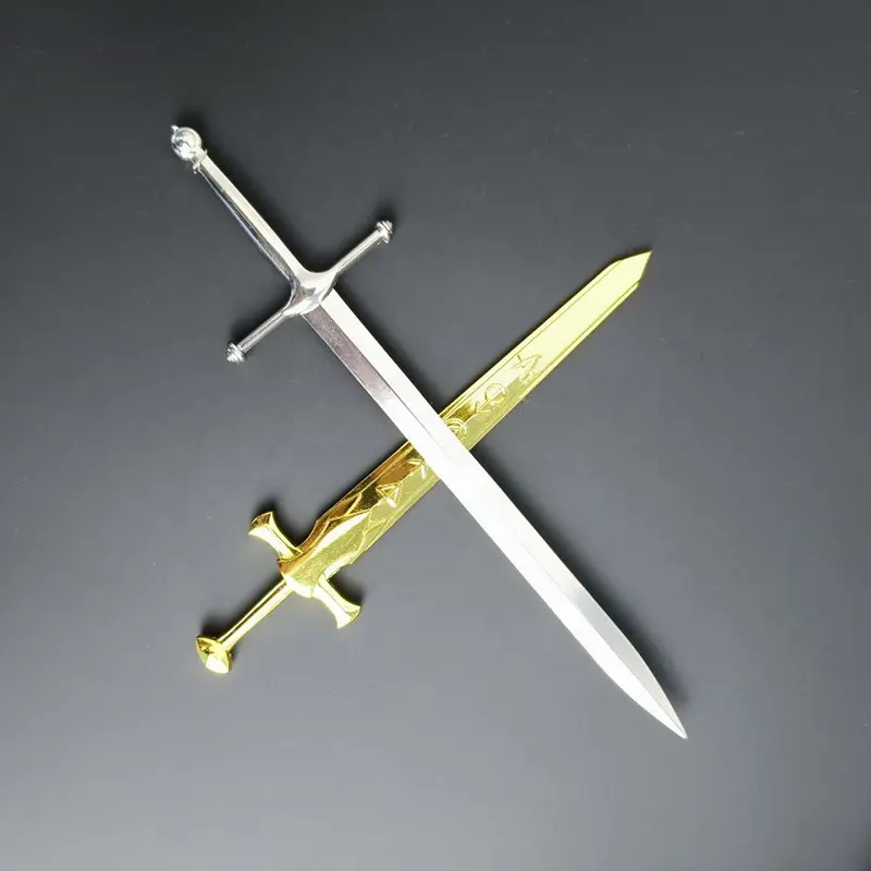 Nhà máy tùy chỉnh thiết kế kim loại cổ cổ điển Templar thanh kiếm hình dạng thư