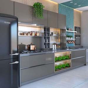 Isla de Cocina de Acero Inoxidable de Diseño Elegante con Gabinetes y Fregadero Personalizados, Almacenamiento de Despensa a Medida, Resistente al Óxido y al Agua - Product Image 1