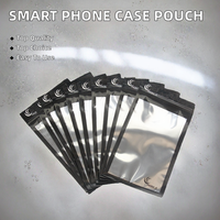 Pochette d'emballage de détail recyclable pour smartphones, sac à soufflets latéraux avec poignée longue, impression offset pour étui de téléphone portable