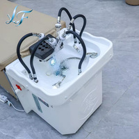 Bac de lavage compact pour spa capillaire sans plomberie, mobile, style japonais, avec chauffage et réservoir d'eau de 60L, pour salon de coiffure et massage