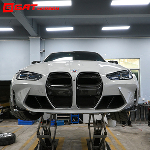 กระจังหน้าสำหรับ BMW M3 G80 M4 G82 G83 2021+ รุ่น ALP พร้อมตะแกรงแบบตาข่าย สีดำเงาคาร์บอน - Product Image 3