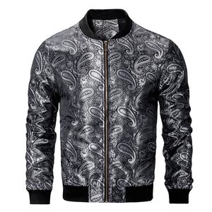 Hommes taille <span class=keywords><strong>cassée</strong></span> liquidation automne hiver veste automne coupe-vent coupe-vent à manches longues manteau décontracté Paisley Bomber veste - Product Image 1