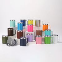 Gobelet isotherme personnalisé de 12 oz et 14 oz à double paroi en acier inoxydable 304, tasse à eau de bureau, mug à bière isolé sous vide