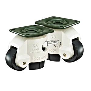 60F Industrial Nylon Footmaster Rodízio Rodas Com Alça Altura Ajustável Rodízios Leverling Rodas - Product Image 4