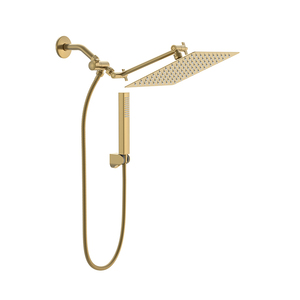 Pommeau <span class=keywords><strong>de</strong></span> douche tout en métal doré <span class=keywords><strong>de</strong></span> 16 pouces avec mode massage, pommeau <span class=keywords><strong>de</strong></span> douche pluie avec douchette à main intégrée - Product Image 2
