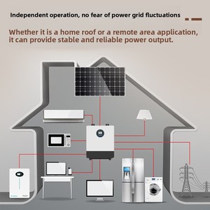 Controlador fotovoltaico MPPT de onda sinusoidal pura de alta potencia, todo en uno, con división de fase de frecuencia de potencia 110V/220V, estándar estadounidense, 85% de eficiencia. - Product Image 4