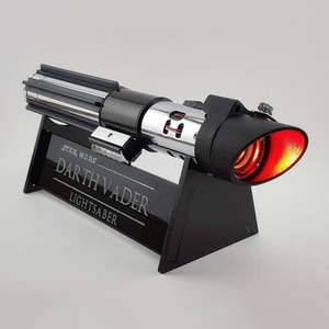 Countertop Piano Black Acrylic <strong>Lightsaber</strong> <strong>Stand</strong> With Laser Etched Logo - Product Image 1