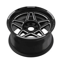 Delta Drag Race Roues de course en alliage décalées 15x4 15x7 15x8 avec finition de fraisage noire