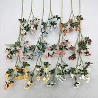 QYYN-1877 Fleur artificielle de haute qualité, décoration personnalisée en gros d'usine, 2 têtes d'hortensia à longues branches