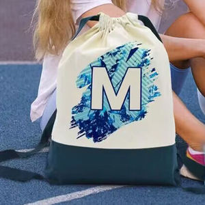 सस्ते प्रचार कैनवास ड्रॉस्ट्रिंग बैग मजबूत रस्सी खेल ड्रॉस्ट्रिंग बैग छात्रों के लिए लोगो कपास ड्रॉस्ट्रिंग बैकपैक - Product Image 4