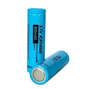 PKCELL 14500 3.7v 1000mah 리튬 이온 충전식 배터리 손전등 14500 1200mAh 리튬 이온 배터리