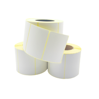 Étiquettes en papier thermique imperméables sur mesure, autocollantes, en rouleau, pour l'impression d'étiquettes de produits et d'expédition avec code-barres