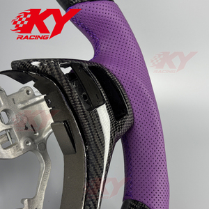 อุปกรณ์ตกแต่งรถยนต์สำหรับ Lexus GS350 GS300 GS250 ES350 ES300 ES250 ES200 RX350 RX450 พวงมาลัยคาร์บอนไฟเบอร์แบบกำหนดเองพร้อมไฟ LED แสดงรอบเครื่องยนต์ - Product Image 3
