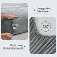 Vente flash - Ensemble de literie en flanelle de polyester super douce et moelleuse, couleur personnalisée, moderne, 4 pièces, pour hôtel et maison